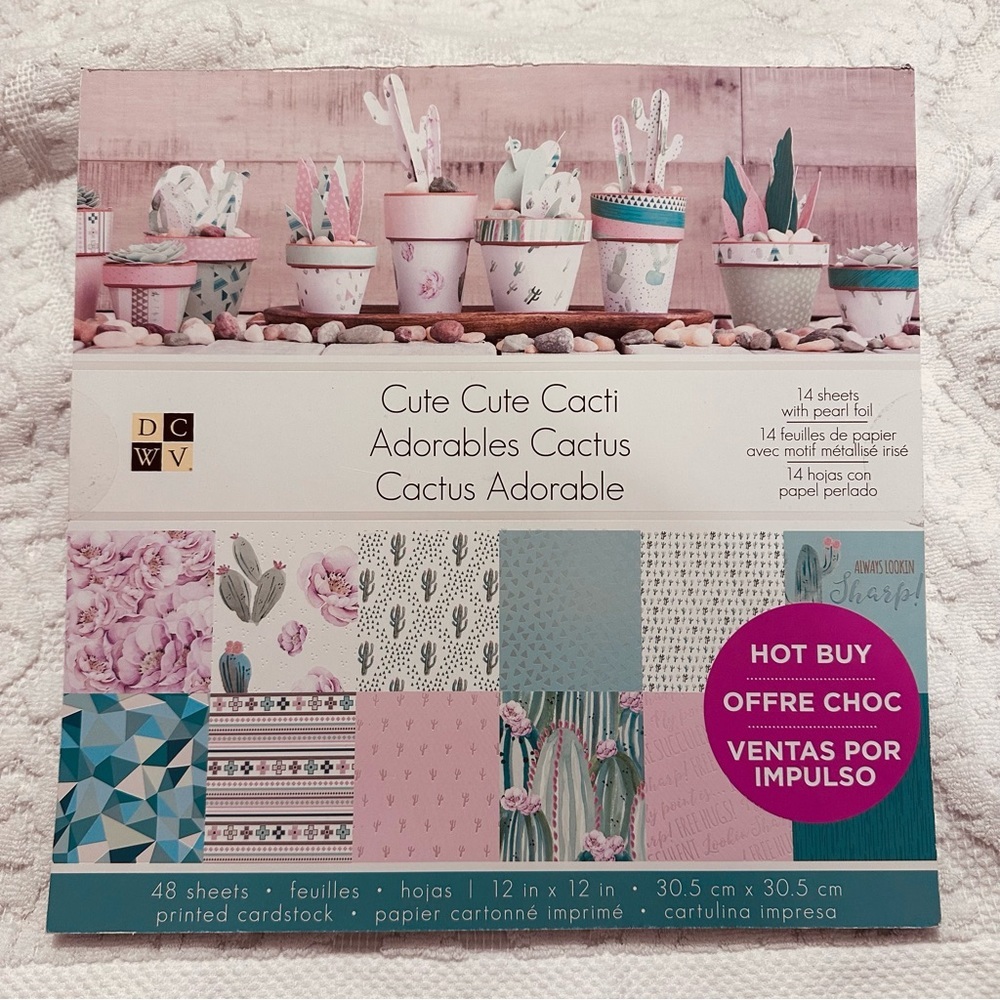 DCWV | Paper Pad | Cute Cute Cacti